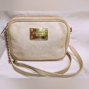 Michael Kors White Leather Pebble Crossbody Bag